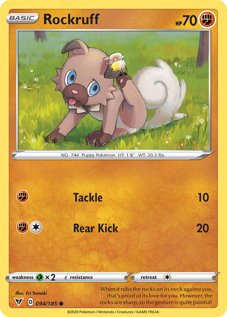 Vivid Voltage Rockruff [Reverse Holo] Pokémon card